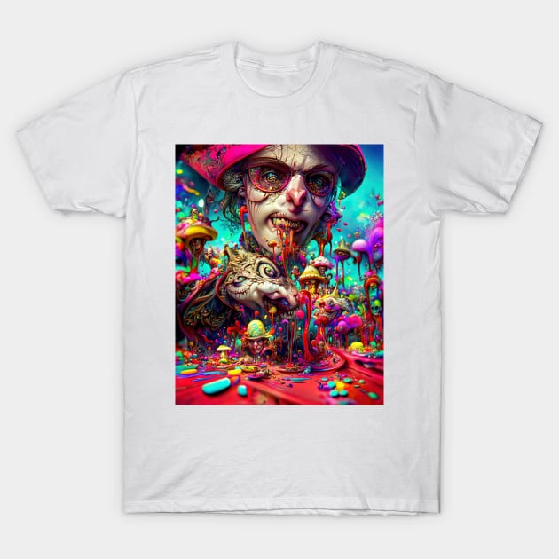 Fear and Loathing in Wonderland #4 T-Shirt by aetherialdnb